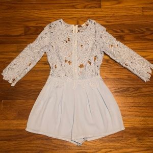 Mika & Gala Baby Blue Floral Romper